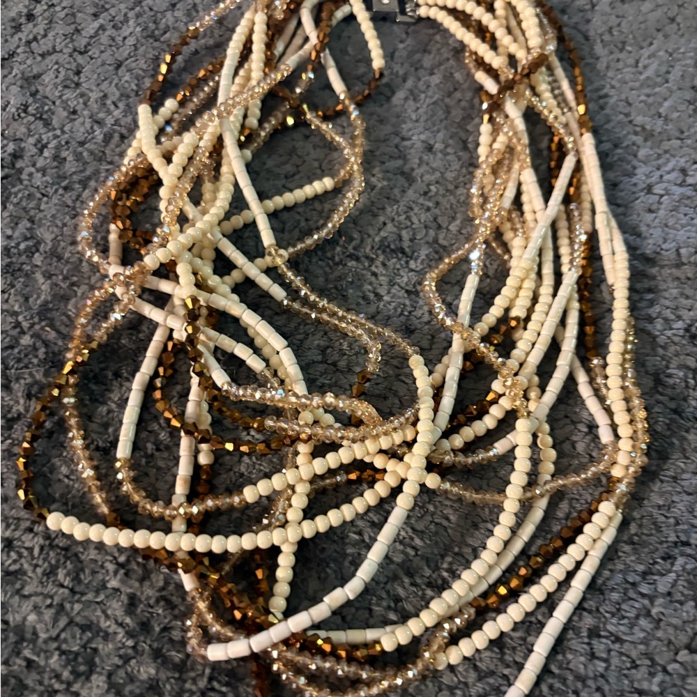 Elegant Multi-Strand Beaded Necklace